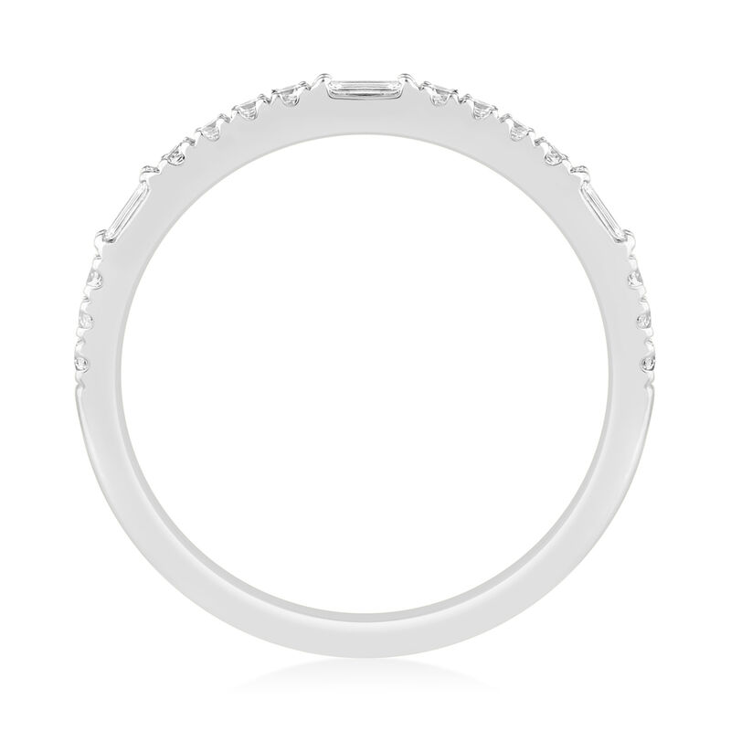Lab Grown Diamond 1/5ctw. Round Stackable Wedding Ring in 10k White Gold image number null